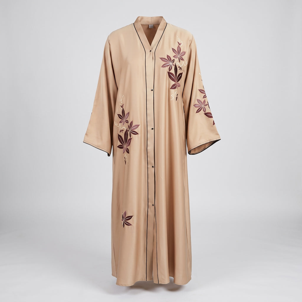 Elegant Brown & Caramel Abaya for Women & Girls