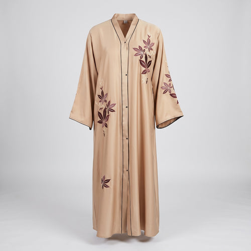 Elegant Brown & Caramel Abaya for Women & Girls